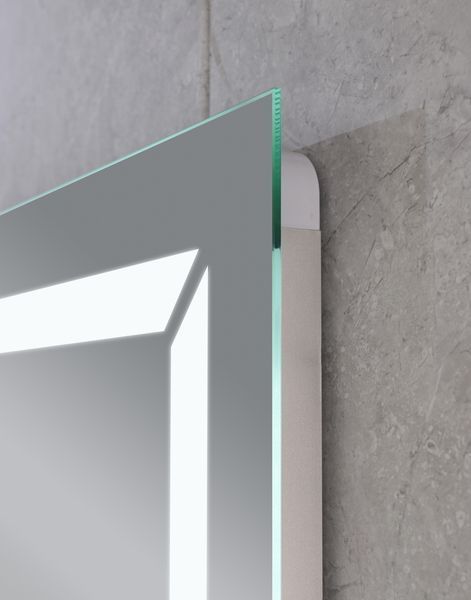Дзеркало Mixxus LIGHT MR01-90x70 з LED Touch, Anti-fog, димером, регулятором яскравості, годинником (MI5999) MI5999 фото