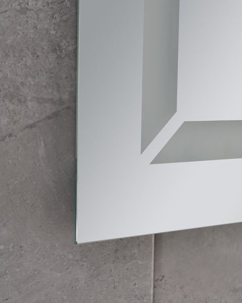Дзеркало Mixxus LIGHT MR01-90x70 з LED Touch, Anti-fog, димером, регулятором яскравості, годинником (MI5999) MI5999 фото