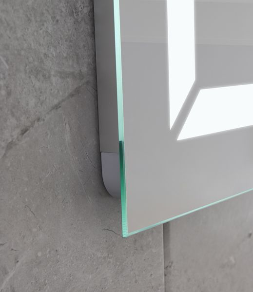 Дзеркало Mixxus LIGHT MR01-90x70 з LED Touch, Anti-fog, димером, регулятором яскравості, годинником (MI5999) MI5999 фото
