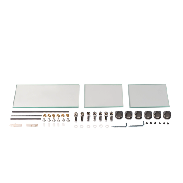 Дзеркало настінне Zerix SOLO MOZ01-48x68x10 асиметричне з 3-ма полицями (ZX5624) ZX5624 фото