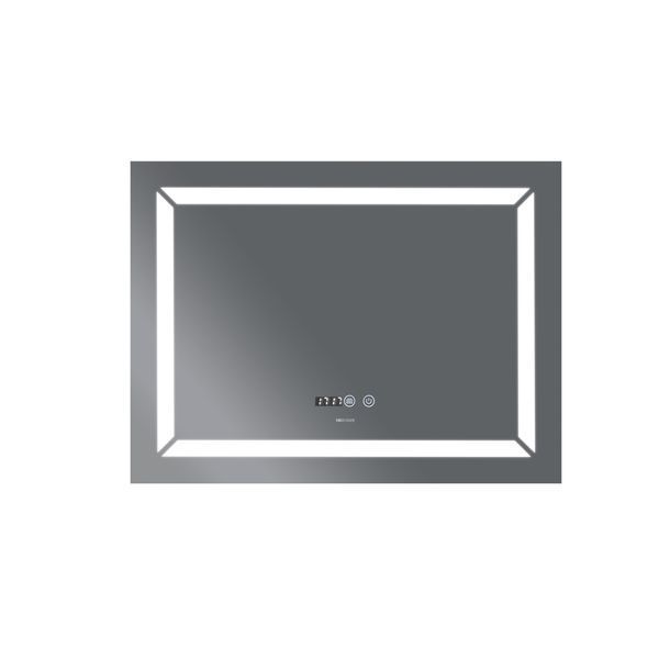 Дзеркало Mixxus LIGHT MR01-90x70 з LED Touch, Anti-fog, димером, регулятором яскравості, годинником (MI5999) MI5999 фото