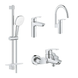 Набiр змiшувачiв Grohe Eurosmart 4 в 1 для ванни та кухні (UA123248M3) UA123248M3 фото 1