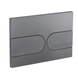 Панель змиву Koer KT-0604-07 240x160x10mm пластикова, кнопка закруглена (колір графіт) (KR5325) KR5325 фото 1