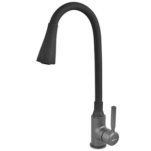 Змішувач для кухні Zerix Atrium-011-T Graphite Refl.Black (Колір графіт+силік... ZX6106 фото