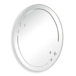 Дзеркало настінне Zerix FUSION MOZ03-55x70 овальне з декором (ZX5632) ZX5632 фото