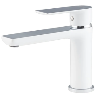 Змішувач для умивальника HAIBA ALEX 001 LONG WHITE-CHROME (HB9563) HB9563 фото