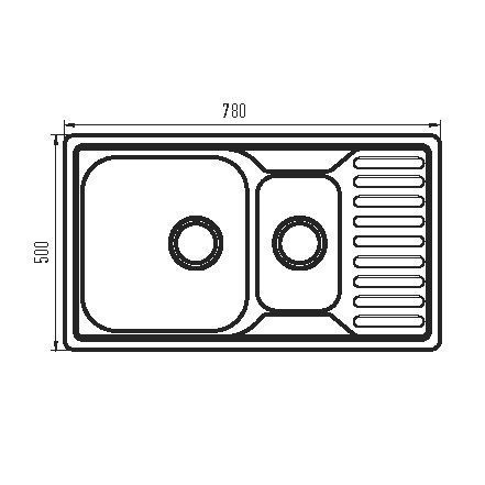Кухонна мийка Zerix Z7850A-08-180E Armonia (Satin) (ZS0576) ZS0576 фото