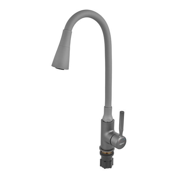 Змішувач для кухні Zerix Atrium-011-T Graphite Refl.Gray (Колір графіт+силік.... ZX6107 фото