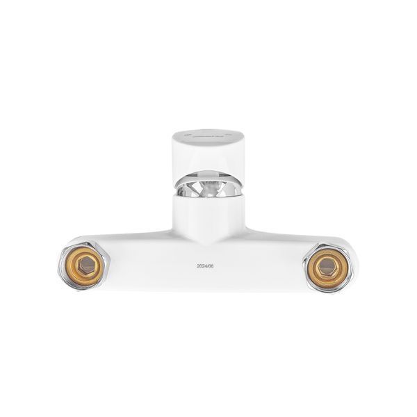 Змішувач для ванни Plamix CEZAR-009 EURO SET White, зі шлангом, лійкою та кро... PM0692 фото