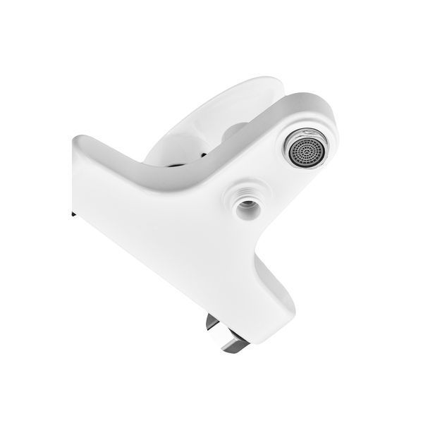 Змішувач для ванни Plamix CEZAR-009 EURO SET White, зі шлангом, лійкою та кро... PM0692 фото