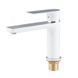 Змішувач для умивальника HAIBA ALEX 001 LONG WHITE-CHROME (HB9563) HB9563 фото 2