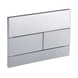 Панель змиву Koer KT-0603-01 240x160x10mm пластикова, кнопка лінійна (колір хром) (KR5319) KR5319 фото 1