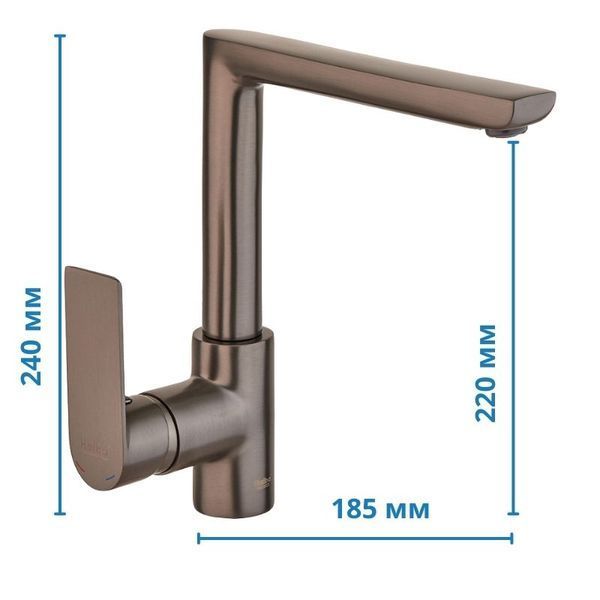 Змішувач для кухні Haiba Alex 018 Graphite (HB3999) HB3999 фото
