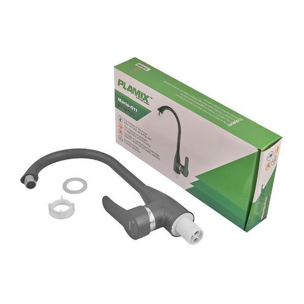 Змішувач для кухні Plamix Mario-011 Graphite (без підведення) (Колір графіт) ... PM6099 фото