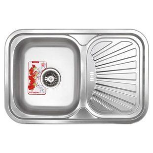 Мийка кухонна Zerix Z7549-08-180D (decor) (ZX1607) ZX1607 фото
