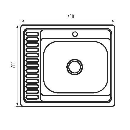 Кухонна мийка Zerix Z6060R-06-160MD (micro decor) (ZS0589) ZS0589 фото