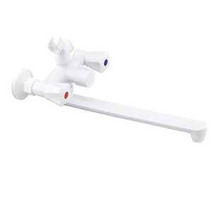 Змішувач для ванни Plamix Omega-140 Euro White (без шланга та лійки) (PM0648) PM0648 фото