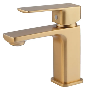 Змішувач для умивальника Haiba Kubus 001 BRUSHED GOLD (HB9622) HB9622 фото