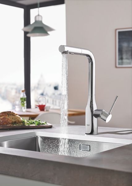 Змішувач для кухні з висувним виливом Grohe Essence New (30270000) 30270000 фото