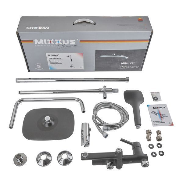Душова колона із змішувачем Mixxus Premium Edem 009-J (Black) (MI5842) MI5842 фото