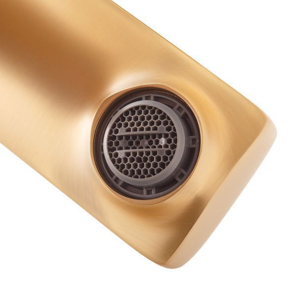 Змішувач для умивальника Haiba Kubus 001 BRUSHED GOLD (HB9622) HB9622 фото