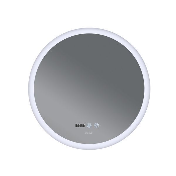 Дзеркало Mixxus PLAIN MC10-80 з LED Touch, Anti-fog, димером, регулятором яскравості, годинником (MI6932) MI6932 фото