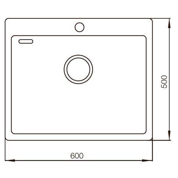 Мийка кухонна Mixxus MX6050-185x1.0 (Satin) (MX0657) MX0657 фото
