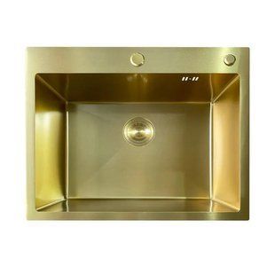 Мийка Mixxus MH6050 Micro Decor Brushed Gold (3.0/0.8) з нерж. сталі (колір матове золото) (MI8222) MI8222 фото