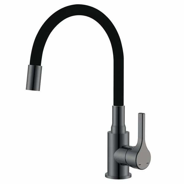 Змішувач для кухні Zerix Rex-011 Graphite Refl.Black з нерж.сталі (Колір граф... ZX6131 фото