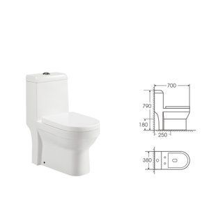 Унітаз-моноблок Iton JL 70x38x79 білий 0060306 фото