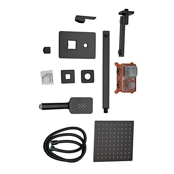 Вбудована душова система Haiba Kubus 009 (Inner) Black (HB3949) HB3949 фото