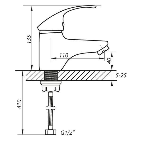 Змішувач для умивальника Zerix BIT-A 270 (ZX2755) ZX2755 фото