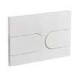 Панель змиву Koer KT-0604-03 240x160x10mm пластикова, кнопка закруглена (колір білий) (KR5322)