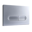 Панель змиву Koer KT-0608-14 240x160x10mm пластикова, кнопка закруглена (колір сатин) (KR6127) KR6127 фото
