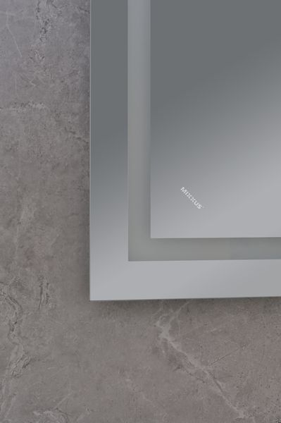 Дзеркало Mixxus WARM MR02-90x70 з LED Touch, Anti-fog, димером, регулятором яскравості, годинником (MI6673) MI6673 фото